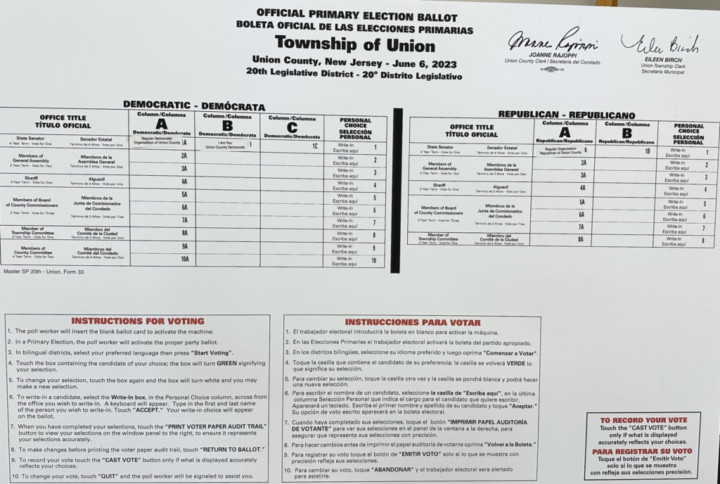 Ballot Drawing For The June 6 2023 Primary Union County Votes